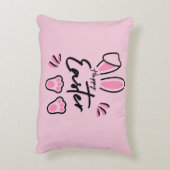 Happy Easter (roze) Accent Kussen (Achterkant (Verticaal))