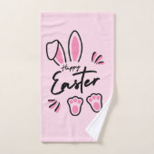 Happy Easter (roze) Bad Handdoek (Handdoek)