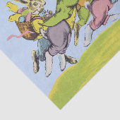 Happy Easter Running Pastel Rabbits Tissuepapier (Detail)