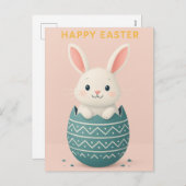 Happy Easter - Schattig Easter Bunny Briefkaart (Voorkant / Achterkant)