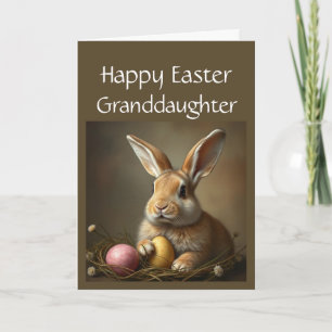 Happy Easter Schattige Bunny Speciale kleindochter Feestdagen Kaart