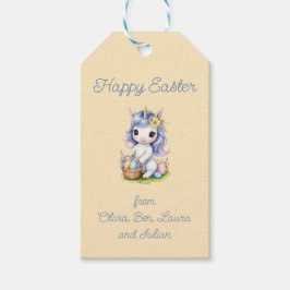 Happy Easter Schattige Eenhoorn Cadeau Label Cadeaulabel