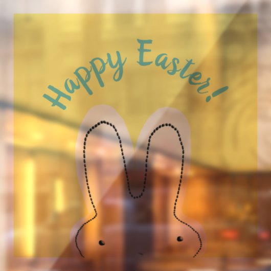 Happy Easter schattige grappige peekaboo bunny scr Raamsticker (Vel 2)