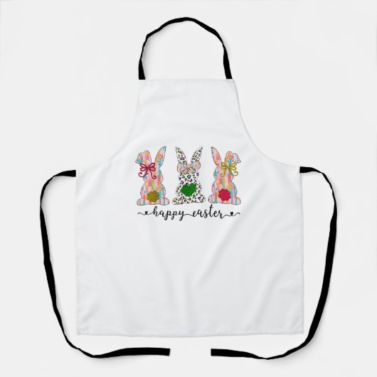 Happy Easter Schattigee Coquette Paashaas Konijn W Schort (Voorkant)