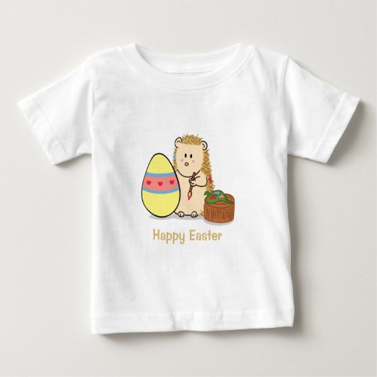 Happy Easter: Schattigee egel die eitje schildert (Voorkant)