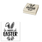"Happy Easter" Schattigee konijn Rubberstempel (Gestempeld)