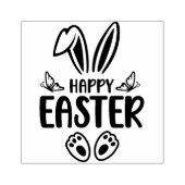 "Happy Easter" Schattigee konijn Rubberstempel (Afrduk)