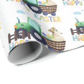 Happy Easter Schattigee Tractor Cadeaupapier (Rol Hoek)