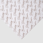 Happy Easter Script Brown op whitepapier Tissuepapier (Detail)