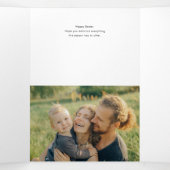 Happy Easter Script Multi-foto Drieluik Wenskaart (Binnenkant midden)