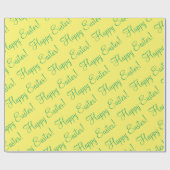 Happy Easter Script Yellow Spring Gift Cadeaupapier (Vlak)