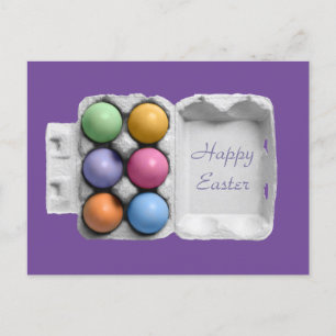 Happy Easter Six Pack Colorful Easter Eggs Briefkaart