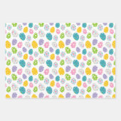 Happy Easter Spring Bloemen Easter Eggs Baskets Inpakpapier Vel (Voorkant)