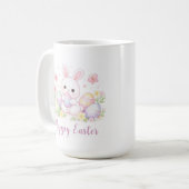 Happy Easter Spring Design - Cute Easter Bunny  Koffiemok (Voorkant links)