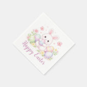 Happy Easter Spring Design - Cute Easter Bunny  Servet (Hoek)