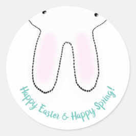 Happy Easter Spring Easter Bunny aangepast leuk gr Ronde Sticker