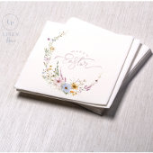 Happy Easter Spring Flower Wreate Servet