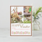 Happy Easter Springtime-fotokaart Feestdagenkaart (Staand voorkant)