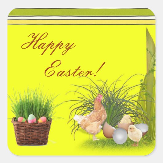 Happy Easter Sticker (Voorkant)