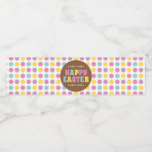 Happy Easter Stippen Waterfles Label Waterfles Etiket (Enkel label)