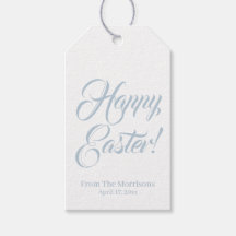 Happy Easter-stoffige blauwe aangepaste script sch