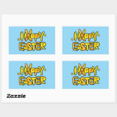Happy Easter Sunny Springtime Rechthoekige Sticker (Vel)