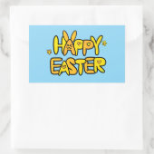 Happy Easter Sunny Springtime Rechthoekige Sticker (Tas)