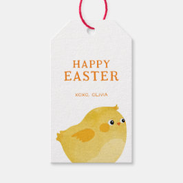 Happy Easter Treat met Little Chicken in Yellow Cadeaulabel