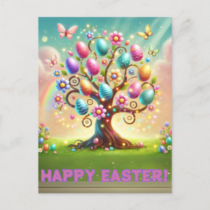 Happy Easter Tree Kaart