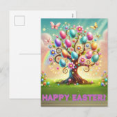 Happy Easter Tree Kaart (Voorkant / Achterkant)