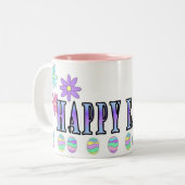 Happy Easter Tweekleurige Koffiemok (Voorkant links)