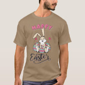 Happy Easter uit de mooie paashaas T-shirt (Voorkant)