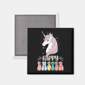 Happy Easter Unicorn Bunny Rabbit Eggs Magneet (Voorkant / Achterkant)