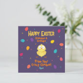 "Happy Easter" | Uw luie kip" | Pasen Feestdagenkaart (Staand voorkant)