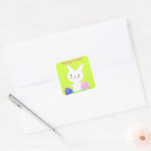 happy easter vierkante sticker (Envelop)