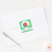Happy Easter Vierkante Sticker (Envelop)