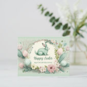 Happy Easter voeux illustration Carte postale (Debout devant)