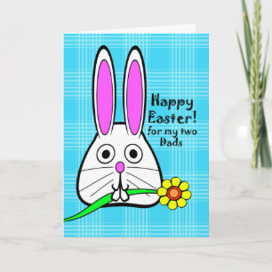 Happy Easter voor mijn twee vaders, Cute Rabbit Feestdagen Kaart