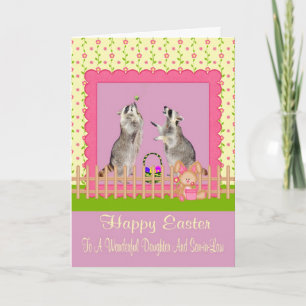Happy Easter voor schoondochter/schoonzoon Wenskaa Feestdagen Kaart