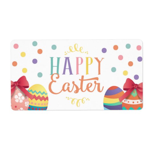 Happy Easter Water Bottle Wraps, Pasen Sticker (Voorkant)