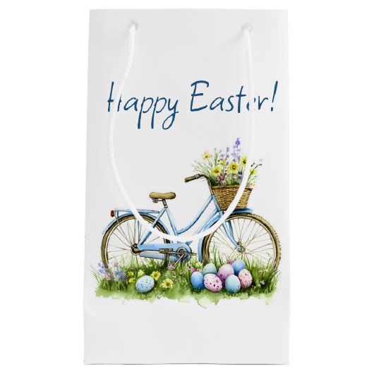 Happy Easter Watercolor Gift Bag Klein Cadeauzakje (Voorkant)