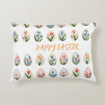 Happy Easter Waterverf Bloemeneieren