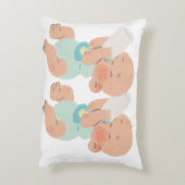 Happy Easter Waterverf Bloemeneieren Accent Kussen (Achterkant (Verticaal))