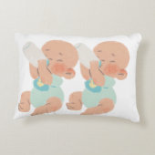 Happy Easter Waterverf Bloemeneieren Accent Kussen (Achterkant)