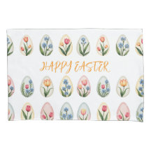 Happy Easter Waterverf Bloemeneieren