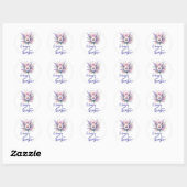 Happy Easter waterverf Spring Flower Bouquet Ronde Sticker (Vel)