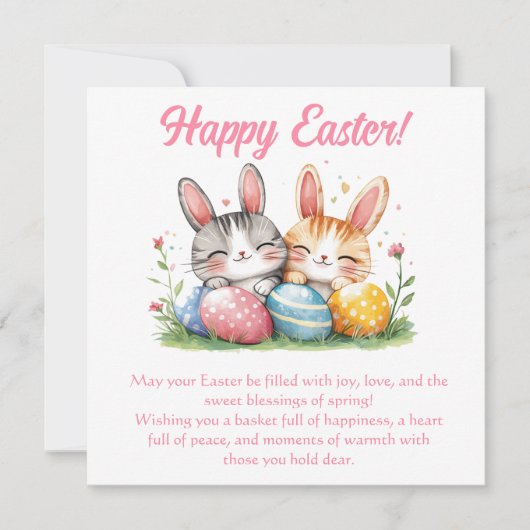 Happy Easter Wenskaart Feestdagenkaart (Voorkant)