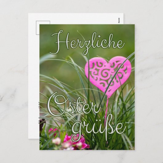 Happy Easter wenskaart voor vrienden en familie Feestdagenkaart (Voorkant / Achterkant)