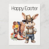 Happy Easter Western Bunny Cowboy Briefkaart (Voorkant)