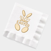 Happy Easter Whimsical Bunny Rabbit Folie Servetten (Links)